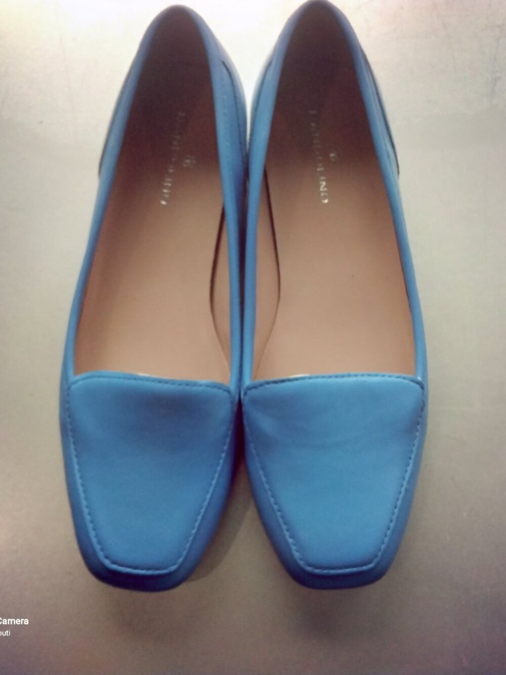 Bandolino Vibrant Blue Leather Flat Casual Loafer Square Toe Slip-On NWOT 7